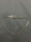 Serpentine Link 1mm Wide 6in Long Sterling Silver Bracelet