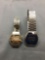 Lot of Two Various Style Digital Stainless Steel Ladies Watches w/ Bracelets