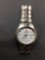 Swiss Navy Designer Round 37mm Face Water Resistant Stainless Steel Watch w/ Bracelet