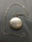 Calibri Designer Round 47mm Diameter Chronograph Stainless Steel Pocket Watch w/ Chain