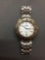 Guess Designer Round 27mm Face Water Resistant Stainless Steel Watch Two-Tone w/ Date, Glow Markers