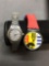 Lot of Two Swatch Designer Stainless Steel Watches, One Round 23mm Bezel Ladies Watch w/ Bracelet &