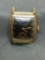 Bulova Designer Rectangular 22x20mm Face Vintage 10kt Rolled Gold Watch w/o Bracelet Serial Number