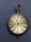 Round 28mm Diameter Engraved Signed Designer 14kt Gold-Filled Vintage Pocket Watch Serial Number