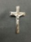 Carving Detailed Brush Finished 37mm Long 22mm Wide Sterling Silver Crucifixion Pendant