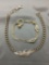 Lot of Two Fashion Alloy Silver-Tone Necklaces, One Eagle Motif Tommy Hilfiger Designer & One