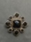 Cushion Checkerboard Faceted 12x12mm Smokey Topaz Center w/ Round & Square Kite Set Smokey Topaz