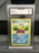 GMA Graded 1999 Pokemon Base Set Shadowless #63 SQUIRTLE Trading Card - EX-NM 6