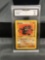 GMA Graded 1999 Pokemon Fossil Unlimited #47 GEODUDE Trading Card - MINT 9