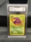 GMA Graded 1999 Pokemon Fossil 1st Edition #46 EKANS Trading Card - MINT 9