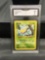 GMA Graded 1999 Pokemon Base Set Unlimited #69 WEEDLE Trading Card - NM 7