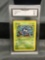 GMA Graded 1999 Pokemon Base Set Unlimited #66 TANGELA Trading Card - MINT 9