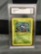 GMA Graded 1999 Pokemon Base Set Unlimited #66 TANGELA Trading Card - MINT 9