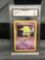 GMA Graded 1999 Pokemon Base Set Unlimited #49 DROWZEE Trading Card - EX 5