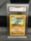 GMA Graded 1999 Pokemon Base Set Unlimited #52 MACHOP Trading Card - EX-NM 6