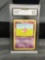 GMA Graded 1999 Pokemon Fossil Unlimited #55 SLOWPOKE Trading Card - NM-MT+ 8.5