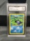 GMA Graded 2001 Pokemon Neo Discovery 1st Edition #62 POLIWAG Trading Card - NM+ 7.5