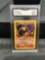 GMA Graded 2000 Pokemon Team Rocket #21 DARK CHARIZARD Rare Non-Holo Trading Card - EX-NM+ 6.5