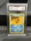 GMA Graded 1999 Pokemon Base Set 1st Edition Shadowless #65 STARYU Trading Card - EX+ 5.5