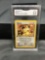 GMA Graded 2000 Pokemon Team Rocket 1st Edition #62 MEOWTH Trading Card - VG+ 3.5