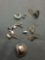 Sterling Silver Jewelry Scrap Lot Earrings - 26 Grams