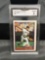 GMA Graded 1991 Topps Desert Shield #477 MIKE FETTERS Angels Baseball Card - NM-MT 8