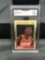 GMA Graded 1988-89 Fleer #54 AKEEM OLAJUWON Rockets Vintage Basketball Card - NM+ 7.5