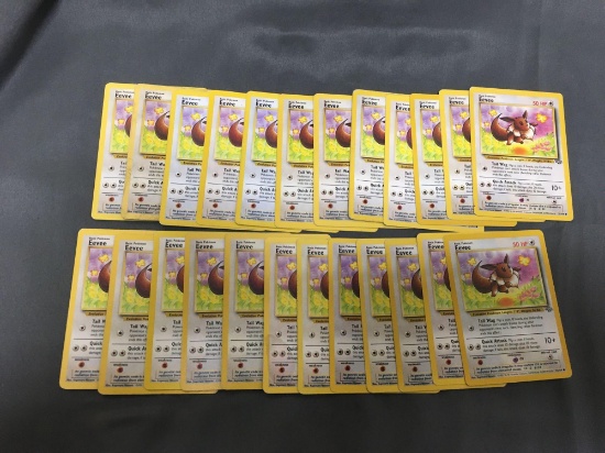 24 Count Lot of Jungle Pokemon Starter Eevee 51/64 Trading Cards