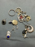 Sterling Silver Jewelry Scrap Lot Earrings - 25 Grams