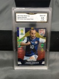 GMA Graded 2014 Panini Prizm World Cup Yellow Red Pulsar LANDON DONOVAN Soccer Card - GEM MINT 10