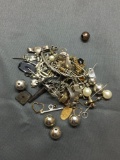 Sterling Silver Jewelry Scrap Lot Earrings - 39 Grams