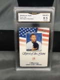 GMA Graded 2004 Donruss Studio Spirit of the Game DEREK JETER Yankees Baseball Card - NM-MT+ 8.5