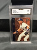 GMA Graded 1997 Ultra Leather Shop DEREK JETER Yankees Baseball Card - NM 7