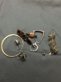 Sterling Silver Jewelry Scrap Lot Earrings - 27 Grams