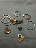 Sterling Silver Jewelry Scrap Lot Earrings - 24 Grams