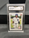 GMA Graded 2020 Bowman 1st Edition JASSON DOMINGUEZ Yankees ROOKIE Baseball Card - GEM MINT 10