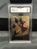 GMA Graded 1995 Marvel Metal Blaster Gold WOLVERINE Trading Card - MINT 9