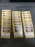 24 Count Lot of Jungle Pokemon Starter Meowth 56/64 Trading Cards