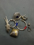 Sterling Silver Jewelry Scrap Lot Earrings - 27 Grams