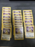24 Count Lot of Jungle Pokemon Starter Meowth 56/64 Trading Cards