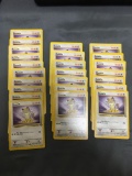 24 Count Lot of Jungle Pokemon Starter Meowth 56/64 Trading Cards