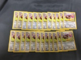 24 Count Lot of Jungle Pokemon Starter Eevee 51/64 Trading Cards