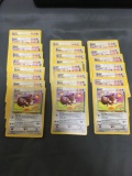 24 Count Lot of Jungle Pokemon Starter Eevee 51/64 Trading Cards