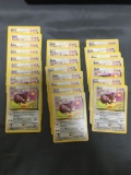 24 Count Lot of Jungle Pokemon Starter Eevee 51/64 Trading Cards