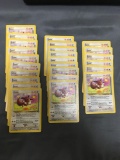 24 Count Lot of Jungle Pokemon Starter Eevee 51/64 Trading Cards