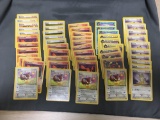 Huge Mixed Lot of Vintage Pokemon Starter & Eeveelution Trading Cards