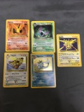 5 Count Lot of Vintage Pokemon Holo Trading Cards