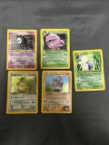 5 Count Lot of Vintage Pokemon Holo Trading Cards