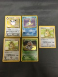 5 Count Lot of Vintage Pokemon Holo Trading Cards