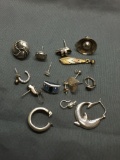 Sterling Silver Jewelry Scrap Lot Earrings - 25 Grams